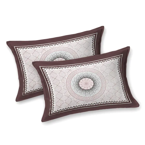 Maroon_Cotton_Majestic_Mandala_Luxe_Double_Bedsheet_With_Pillow_Cover_100_X_108_Cm